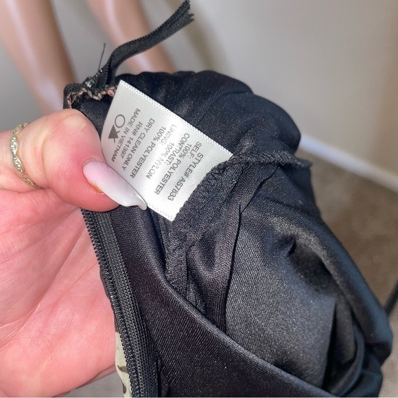 ASTR the label maxi skirt black & floral print SZ M zip up lined lace SZ M - Picture 10 of 14